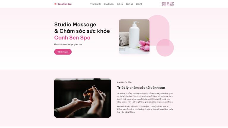 Canh sen spa